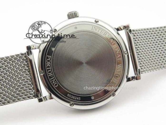 MIROTIME 0116 Portofino SCHAFFHAUSEN SS MKF 1:1 Best Edition White Dial On Mesh Bracelet A TravelReady 7341